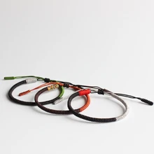 Плетеные Тибетские буддийские браслеты handbraided узлов счастливая Веревка Браслет монахов Blessed Jewelry одного сердца к Будды-Традиционный& из мультфильма «Холодное сердце» и Dharma