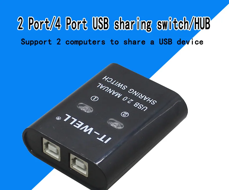 Usb-хаб, 2 порта/4 порта, концентратор, usb-коммутатор, адаптер, коробка для сканера, Stampante 2/4, компьютеры, общий принтер