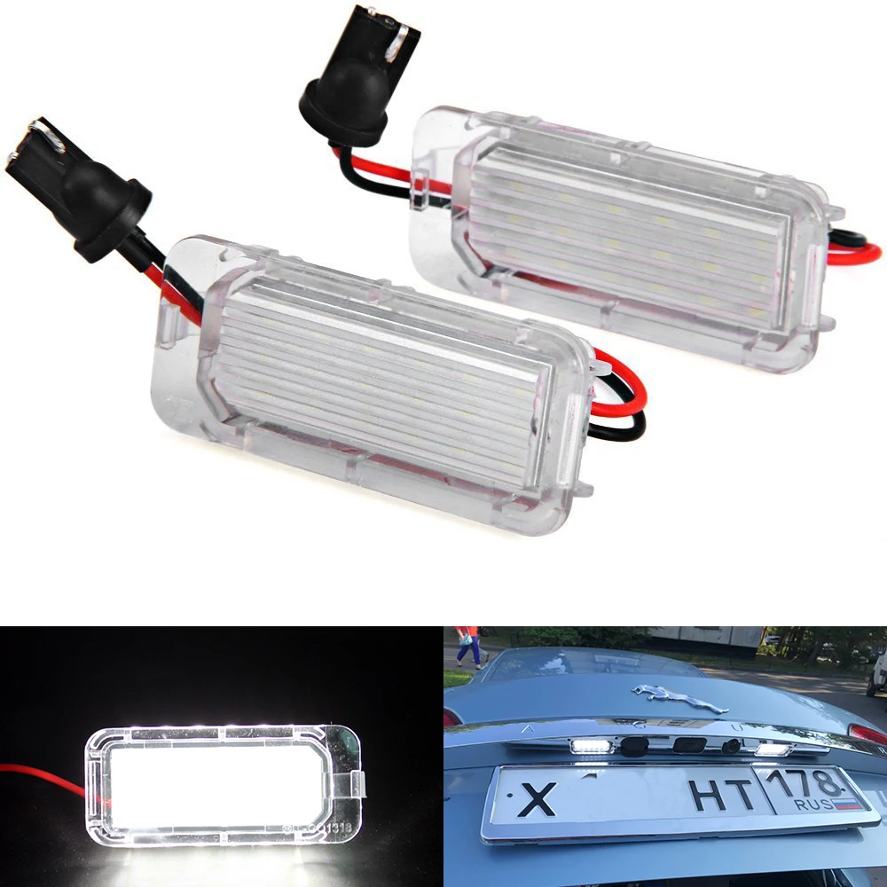 

2Pcs No Error LED Number License Plate Light OEM Replacement Assembly Lamp for Jaguar XF X250 XJ X351