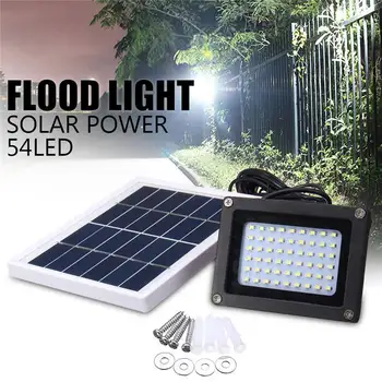 

Solar Powered Floodlights 54LED Dark Sensor Solar Lamp Manual & Light-Control Spotlights Waterproof Outdoor Emergency Lights