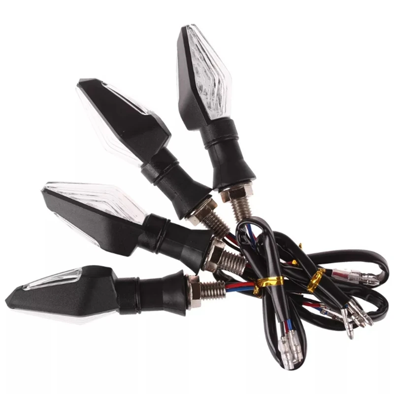 

Flashing Motorcycle LED Turn Signal Light High quality 12 Led Indicator Light Dual Color Blue&Amber Blinker Light
