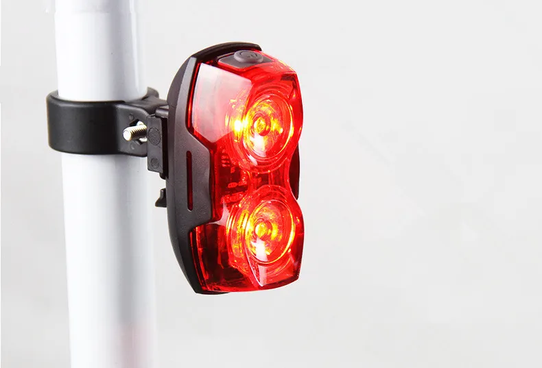 Cycling Night Super Bright Red 2 LED Rear Tail Light Bike Bicycle Safety Light Mount For