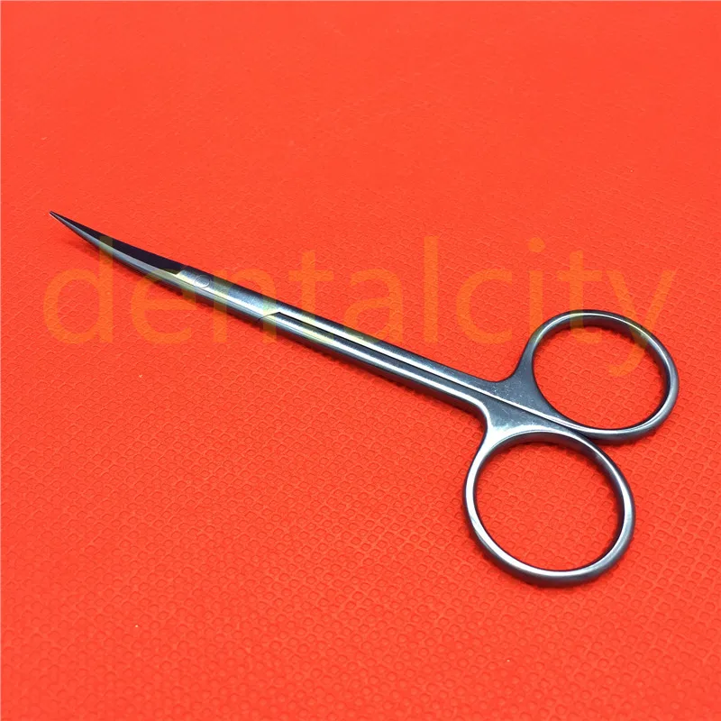 Titânio Íris Tesoura Oftálmico Olho Instrumento Curvado - Cabeça Reta 110mm 4 Instrumentos p pálpebra