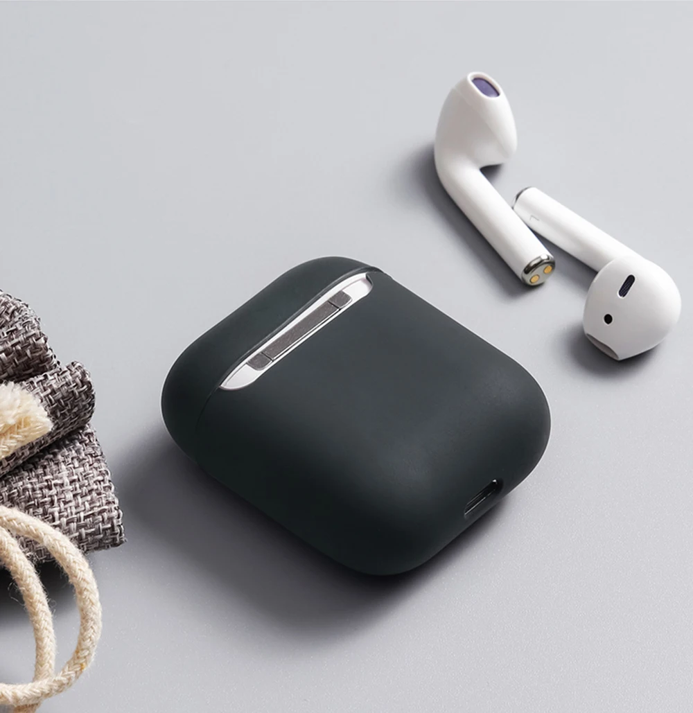 Original Liquid Silicone Earphone Covers For Apple AirPods 1 2 Accessories Cases Wireless Bluetooth Air Pods Protection Earpods