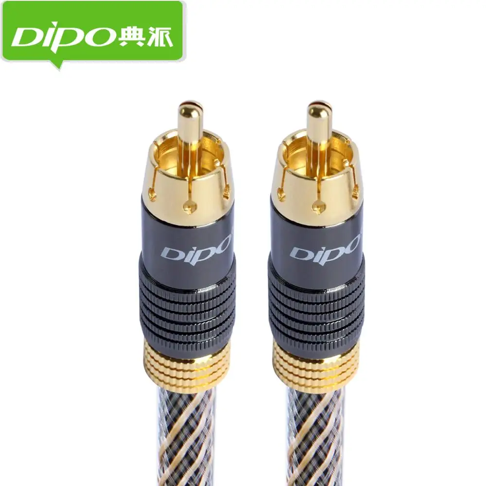 

DIPO hifi spdif s/pdif digital audio coaxial audio cable tv output to amplifier subwoofer 2.1/5.1/7.1