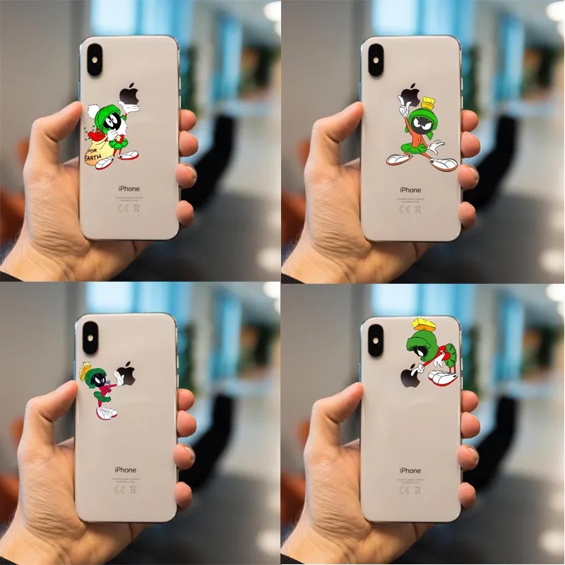 Мягкий Силиконовый ТПУ чехол marvin the martian Looney Tunes для iPhone 11Pro XS MAX XR X 10 5 5S SE 6 6S 7 8 Plus