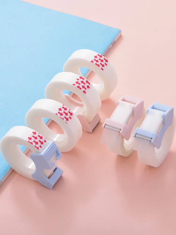

2pcs/set Transparent Masking Tape Invisible Magic Washi Tape with Cutter Storage Organizer School Office Gift Supplies (18.3m)