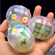 10 шт./упак. 47 мм* 55mm Прозрачный Пластик сиамские капсулы игрушки шарики с различными игрушка произвольно смешанные для торгового автомата