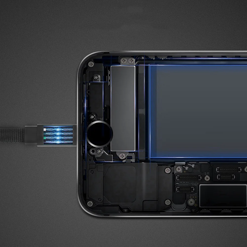 FBYEG المصغّر usb كابل يو إس بي نوع C الكابلات الروبوت سلك ل iphone huawei LG0.25m/1 m/2 m/3 m الهاتف المحمول سريع بيانات الشحن الحبل