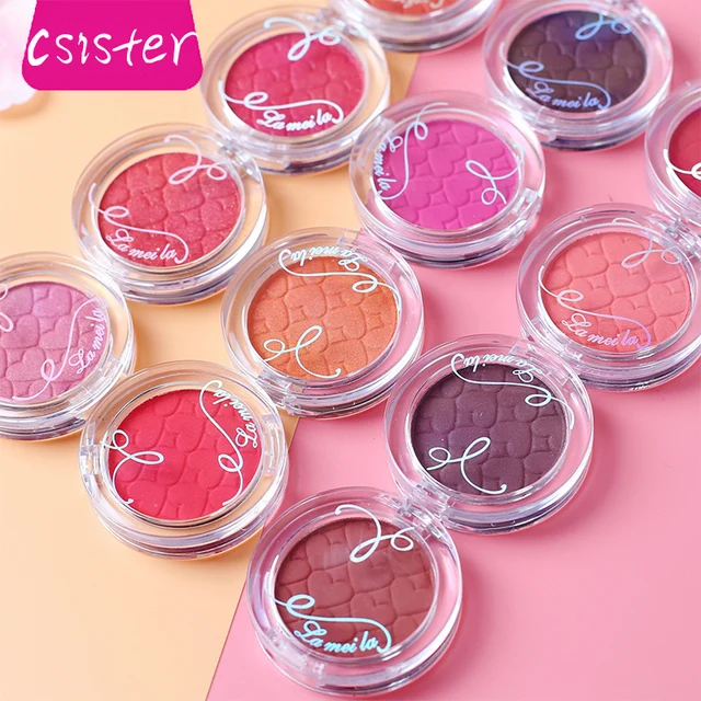 Csister Heart Shaped Single Eyeshadow Pearl Light Eye Makeup Lasting Csister Heart Shaped Single Eyeshadow Pearl Light Eye Makeup Lasting Blue Wine Red Western Pomelo Earth Color Nake Shadow