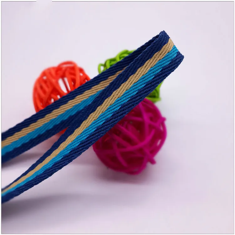 

High quality Width 1CM Blue stripes lace ribbon DIY handmade Clothing decoration materials backpack accessories (1 meter/lot)