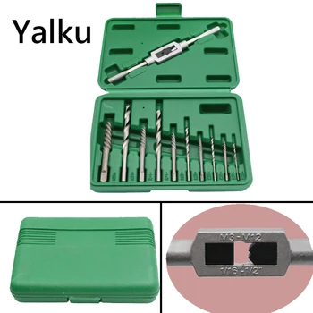 

Yalku Drill Bits Tool Kit Twist Drill Bits Set Screw Extractor Tap Holder Repair Tool Drill Bit Screw Extractor 11pcs Tool Set