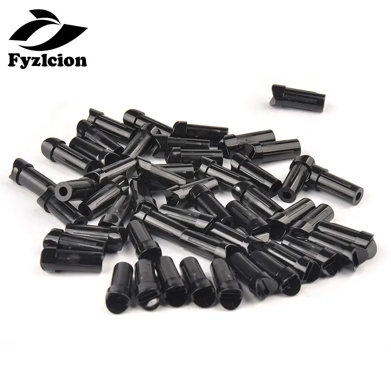 50pcs Black Hunting Archery Bolts ID7.6mm OD8.8mm Half-moon Nocks Accessories Archery Tails Flecha Arqueria Plastic CrossBow