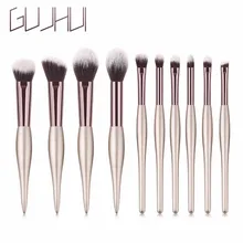 

GUJHUI 10PCS/SET Pro Women Facial Makeup Brushes Set Face Cosmetic Beauty Eye Shadow Foundation Blush Brush Make Up Brush Tool