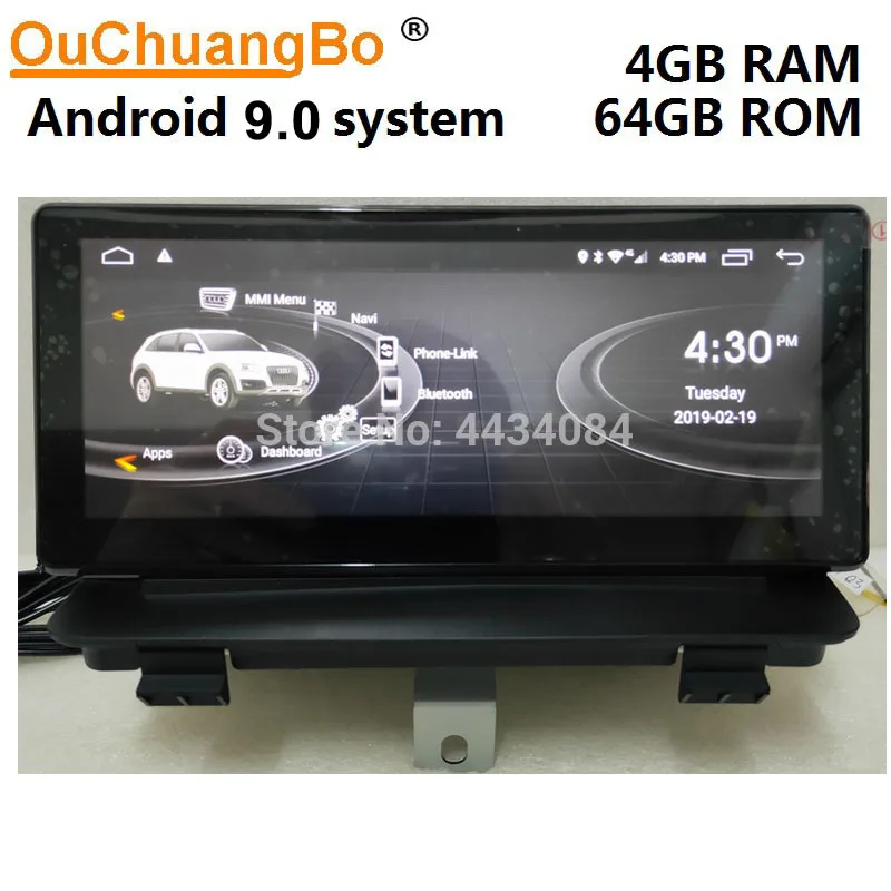

Ouchuangbo 8.8 inch gps navigation multimedia player for Q3 2013-2017 support USB android 9.0 OS 8 core 4+64 free map