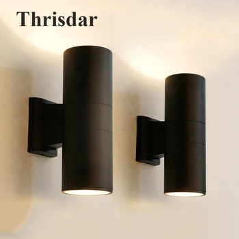 

Thrisdar 18W 24W Cylinder Outdoor LED Porch Wall Light Up Down Waterproof LED Wall Lamp Hotel Villa Balcony Exterior Wall Light