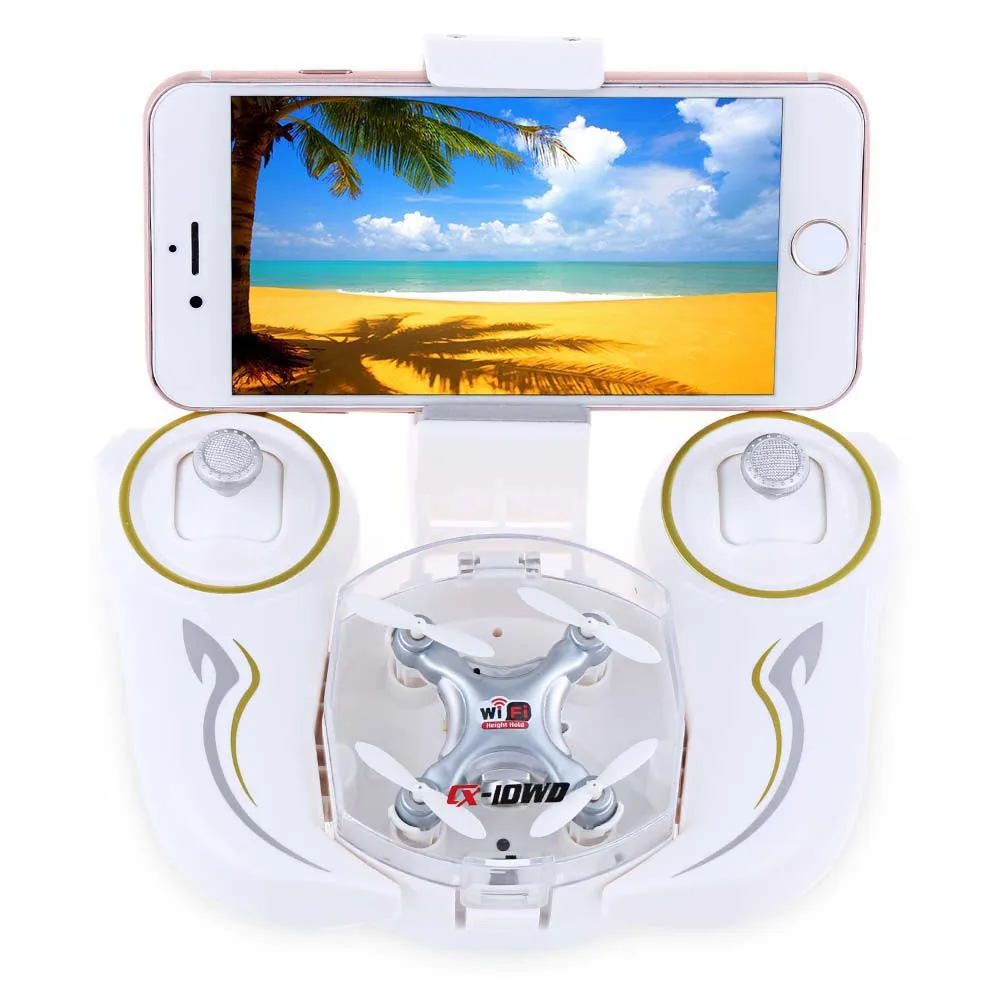 Cheerson CX-10WD RC Quadcopter CX10WD Mini Wifi FPV With High Hold Mode 0.3MP Camera 2.4G 6-axis Phone WIFI Control Mode Drone (1)