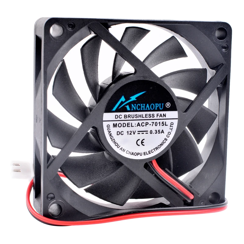 Ventoinha de 7cm, 70mm, 70x70x15mm, dc 12v,