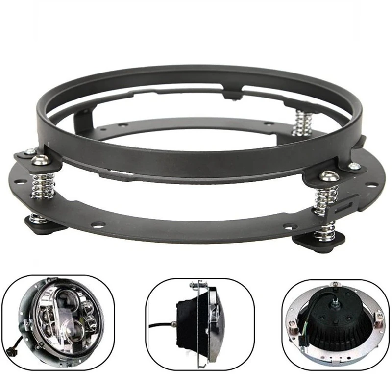 7 Inch Round Headlight Extension Ring Mounting Bracket For Harley Davidson Motocycle Jeep Wrangler Headllamp Mount