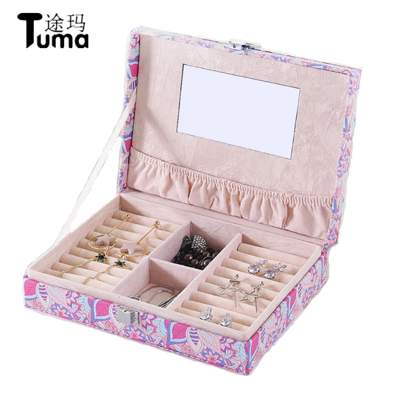 Buy Bohemian PU leather jewelry box for woman High