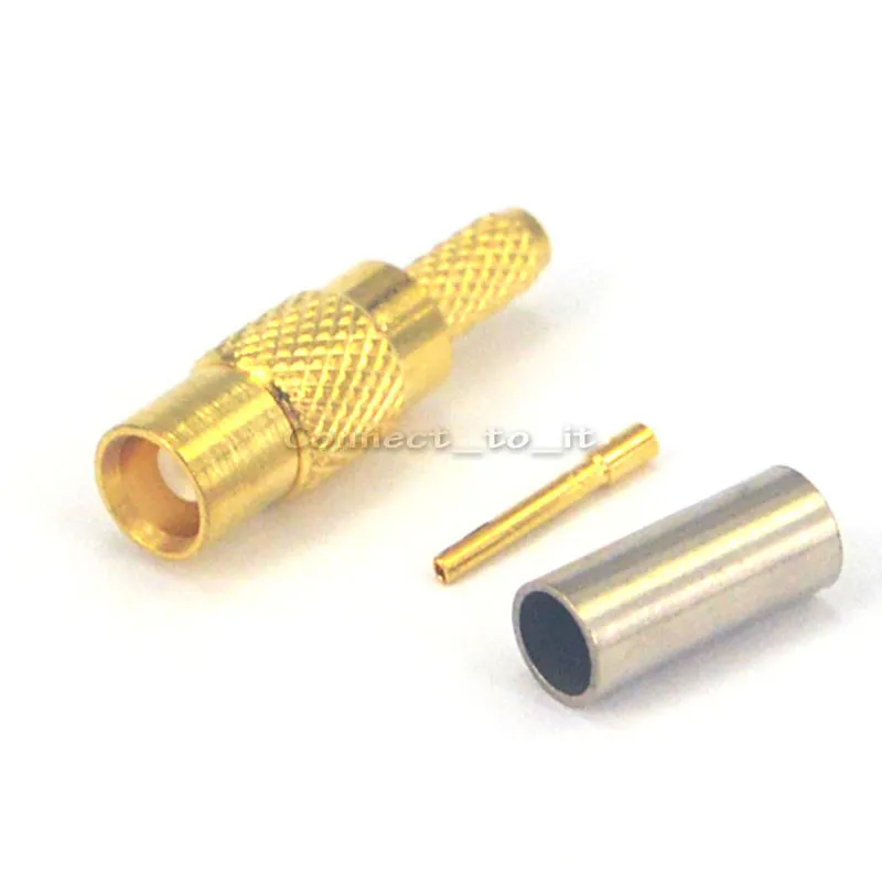 

10 Pieces MCX Crimp Jack female straight connector for LMR100 RG316