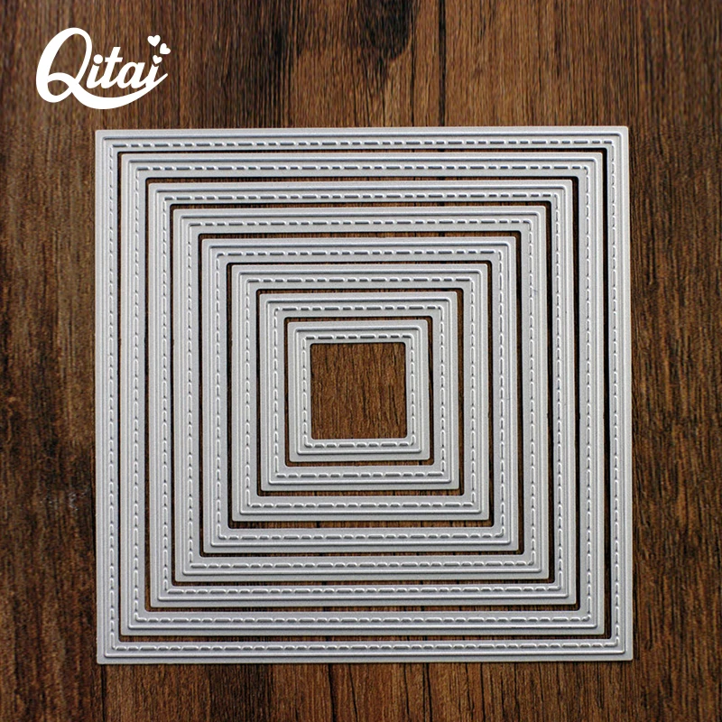 

8 pcs/set Square Shape Delicate Pretty Paper Cutter Cutting Die Metal Material For DIY Scrapbooking D57
