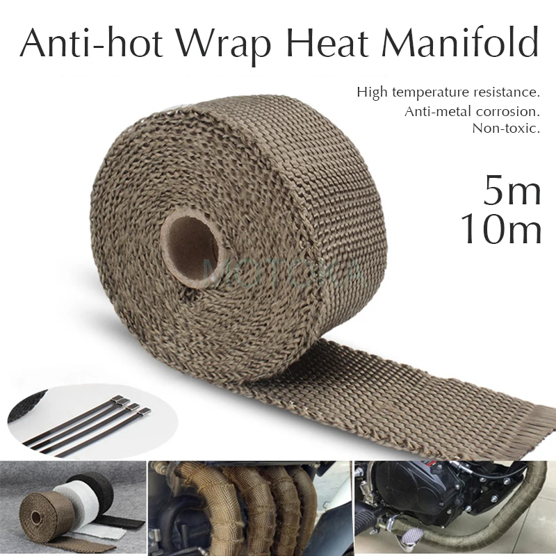 

Universal Motorcycle Exhaust System Front Pipe Link Pipe Anti-hot Wrap Heat Manifold Insulation Cloth Roll For Ninja R1 R6 Z750