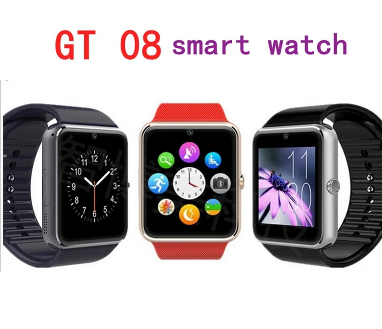 Smart Watch Clock Sync Notifier Support Sim Card Bluetooth Drink Clock Wrist Watches Passometer font b