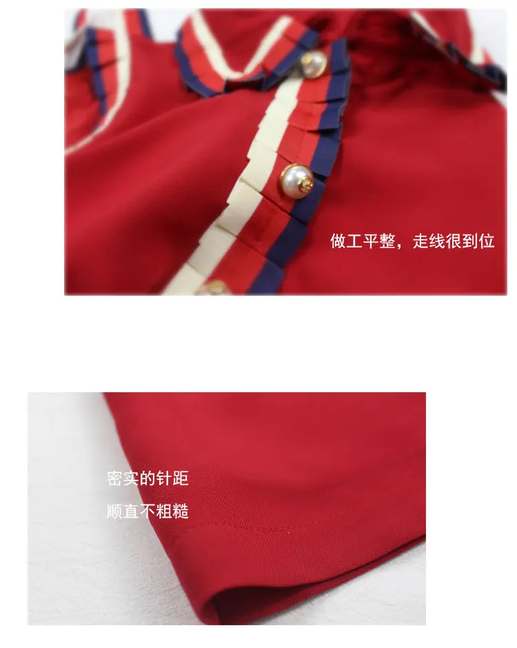 Чистая новая кукла воротник без рукавов красное платье ins летнее модное шикарное Высокое качество женский колледж студентов ветер