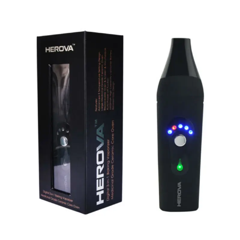 

Longmada 3in1 Herova Dry Herb Wax Oil Vape Pen Baking Vaporizer Vapor Kit E cigarette Ceramic Coil Chamber Temperature Control