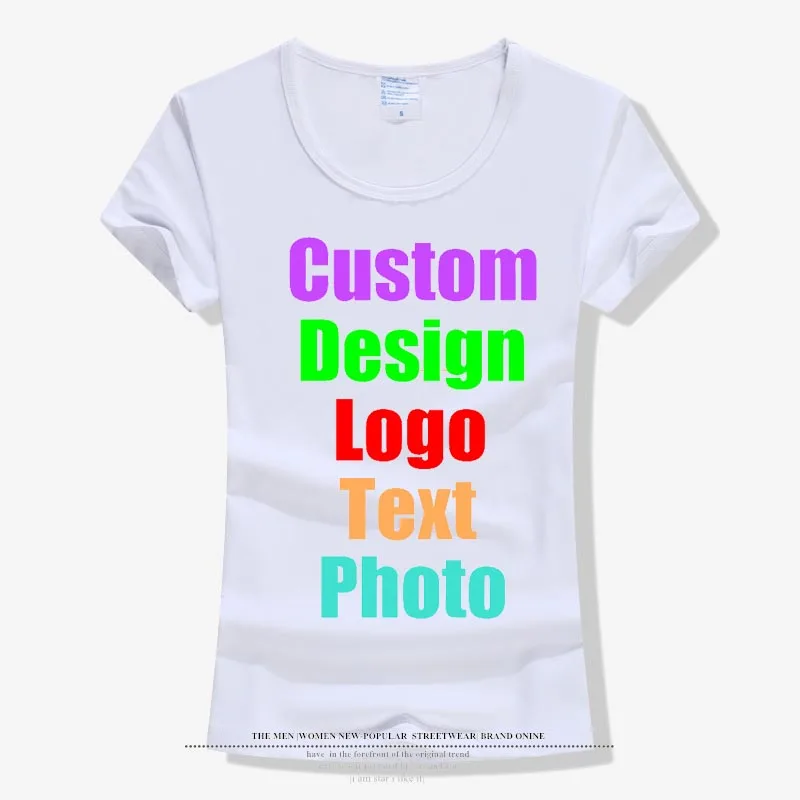 Summer Solid Famlily Parent-kid Custom Logo Text Photo Printed T...