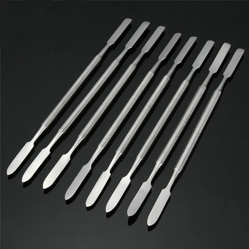 

8pcs Stainless Steel Mixing Spatula Tool Spatuler Rod Dental Nail Art Makeup Foundation Eyeshadow Mixing Stick Color Tools