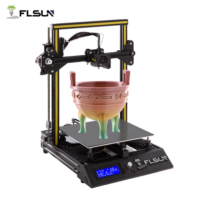 Special Offers Flsun-F4 Open Source 3D Printer Large Printing Size 240*240*260mm Prebuilt Metal Frame Heated Bed One Roll Filament For Beginner
