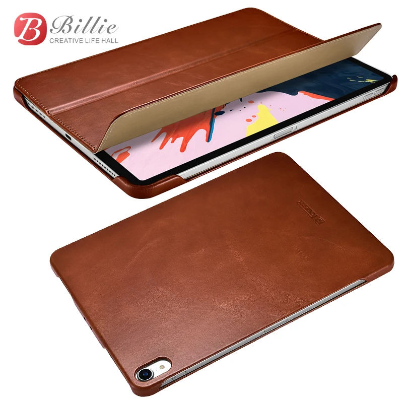 

Smart Magnetic Genuine Leather Case For New iPad Pro 12.9" 2018 Slim Business Foldable Stand Smart Cover for iPad Pro 12.9 Case