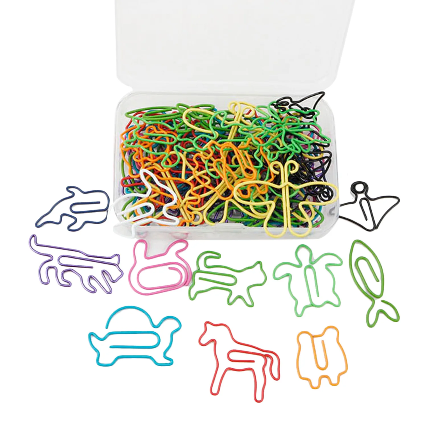 60 шт. Смешные разноцветные животные скрепки для бумаги необычной формы стол аксессуары для закладки блокнот офисные школьные принадлежности Декор