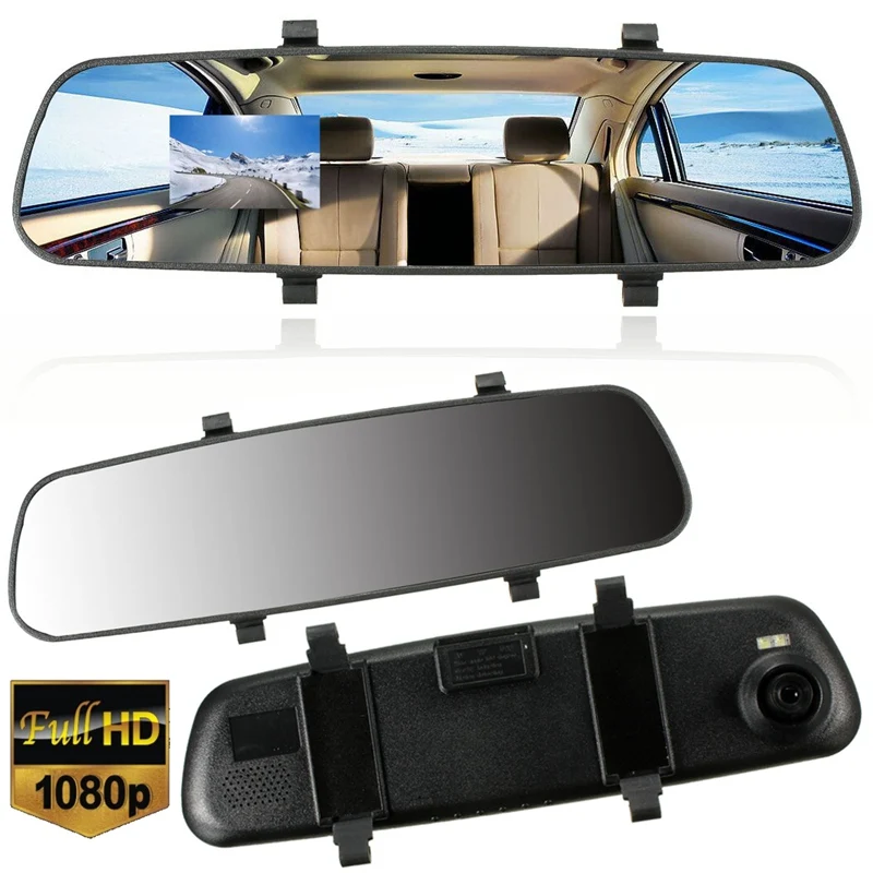 2.7 Inch LCD DVR Car Camera Dash Cam Digital  Video Recorder Rearview Mirror 5V 1A Auto Video