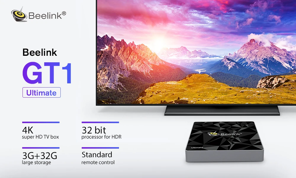 Beelink GT1 Ultimate TV Box 3G 32G Amlogic S912 Восьмиядерный процессор DDR4 2,4G+ 5,8G двойной WiFi Android 7,1 телеприставка медиаплеер