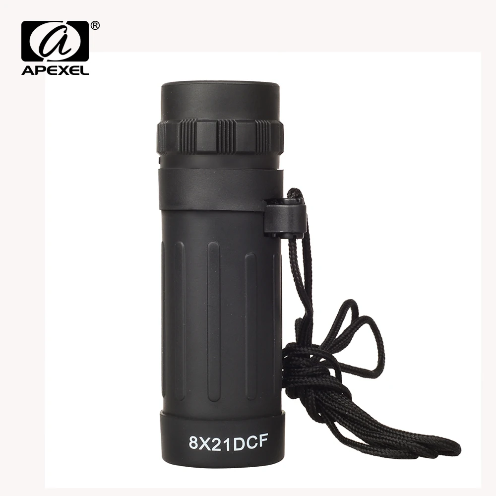 

APEXEL 8x21 Telescope Monocular Handy Scope telephoto for World Cup Camping Hunting Travelling Hiking Compact bags Night Vision