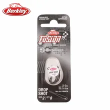 100% Original Berkley Brand Fusion19 Drop Shot Hooks FSN19DRSH Fishing Hooks Smoke Satin Color Barbed Hook 8pcs