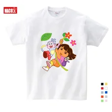3T-9T Girl Summer Clothes T Shirts Casual Funny Top T Shirt Boys Tops 2018 New T Shirts Kids Toddler Dora Explorer Tee Shirt