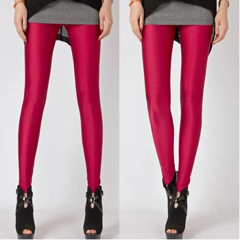 

Significant lanky elastic candy color milk silk Tight pants For women