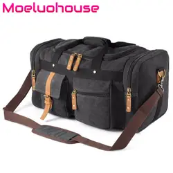 Moeluohouse для мужчин сумка-почтальонка/полиуретан Crossbody Duffle дорожная сумка Холст Универсальный Регулируемый большой ёмкость