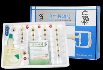 

quality 24 pcs Vacuum cupping set thickening magnetic therapy cupping tank pull out vacuum apparatus