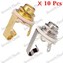 10 шт. 6,35 мм 1/" моно вход Джек Розетка для электрогитары звукосниматель для бас-гитары выход