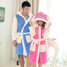 Женская зимняя пижама в виде кролика с рисунком панды, халат хлопок, велюр, банные халаты, коралловый бархат, утолщенная Домашняя одежда с длинными рукавами, пижамы