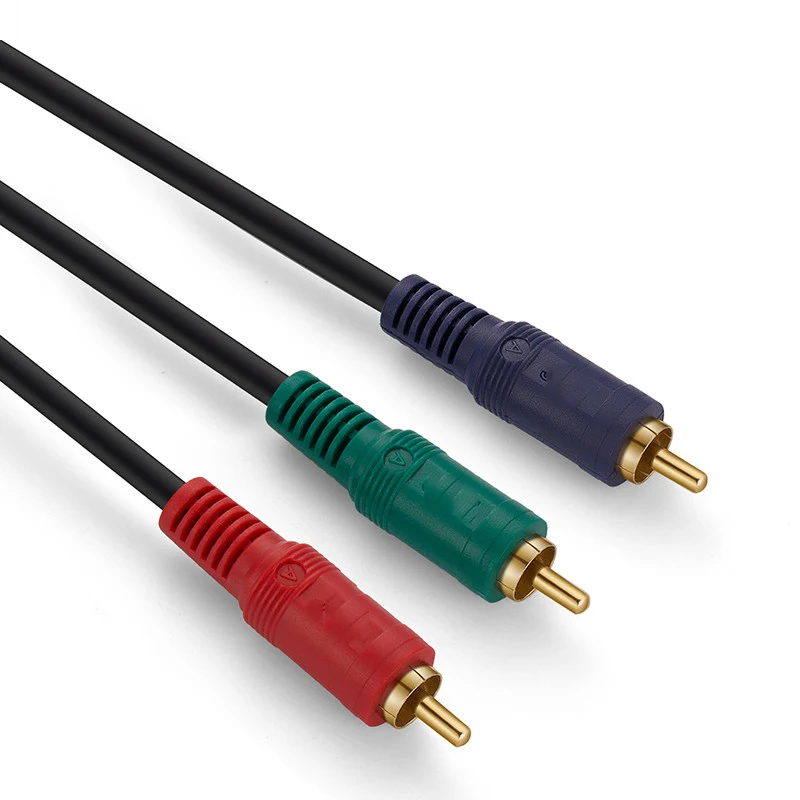 Позолоченный кабель GUSUO Ypbpr 3RCA к 3 RCA RGB M/M композитный AV Аудио Видео RC Adpater 1 8 м 30
