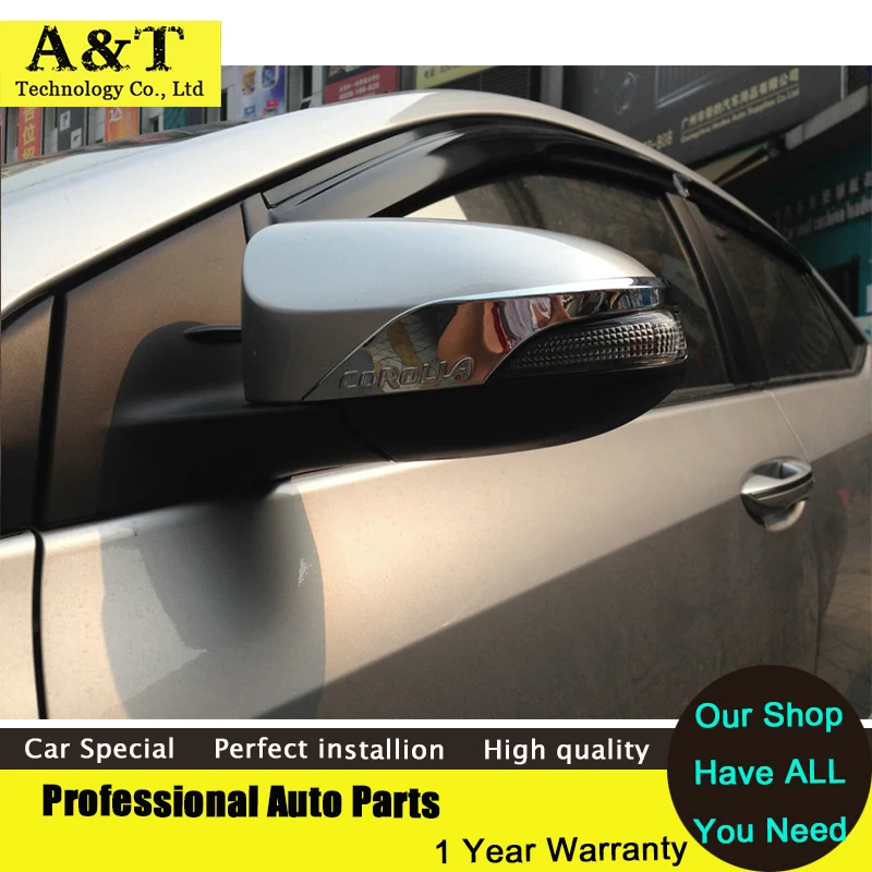 Chrome rearview mirror Body side mirror mirrors cover trim For 2014