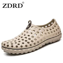 ZDRD/Новые летние мужские садовые сандалии на деревянной подошве; удобные сандалии cs; мужские повседневные пляжные/водные Гавайские тапочки; большие размеры 45