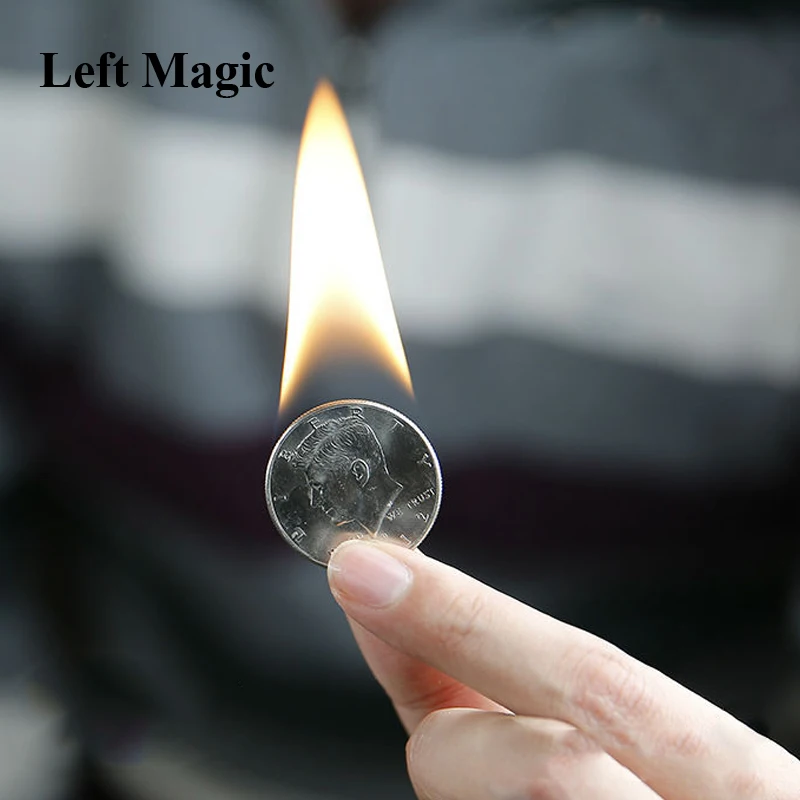 

PYRIS By Nicolas Lepage Magic Tricks Fire Coin In The Hand Pyris Volcanic Accessories Close Up Stage Magic Props B1020