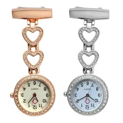 Модные женские карманные часы с клипсой на сердце/пятиконечная звезда кулон Висячие кварцевые часы для медицинского доктора медсестры